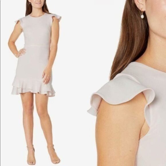 Sage Ruffle Sleeve Midi Dress. NWT - Picture 1 of 11